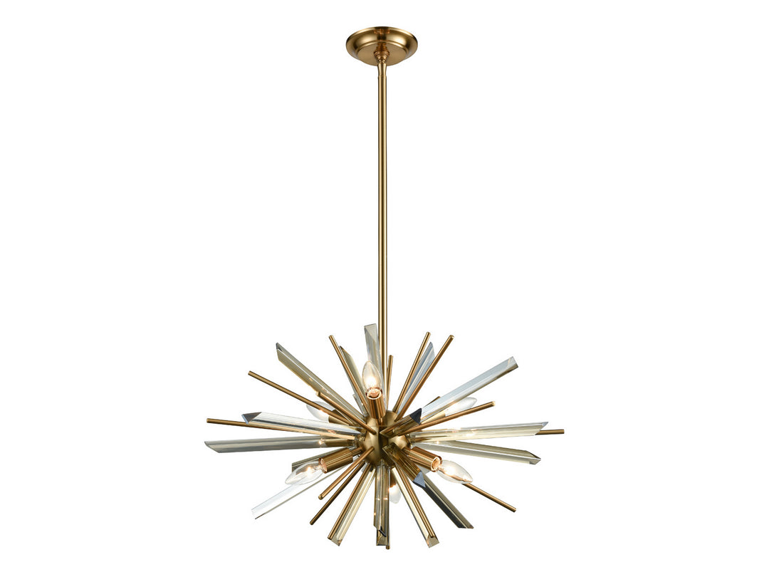 Avenue Palisades Ave. HF8201-AB Chandelier Light - Antique Brass With Champagne Glass