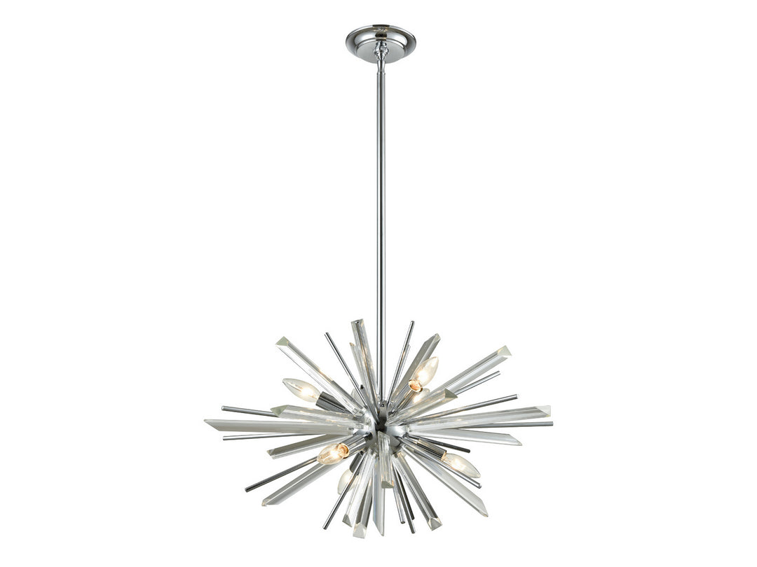 Avenue Palisades Ave. HF8201-CH Chandelier Light - Chrome With Clear Glass