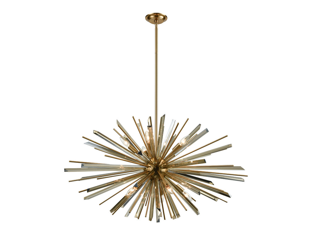 Avenue Palisades Ave. HF8203-AB Chandelier Light - Antique Brass With Champagne Glass