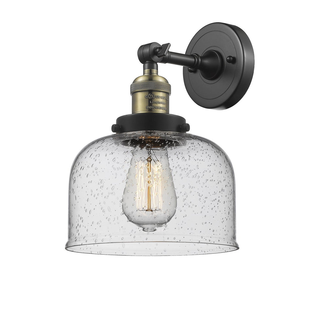 Innovations Franklin Restoration 203-BAB-G74 Wall Sconce Light - Black Antique Brass