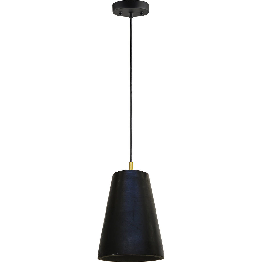 Renwil Falla LPC4007 Pendant Light - Black Waxed Concrete / Polished Brass Hardware