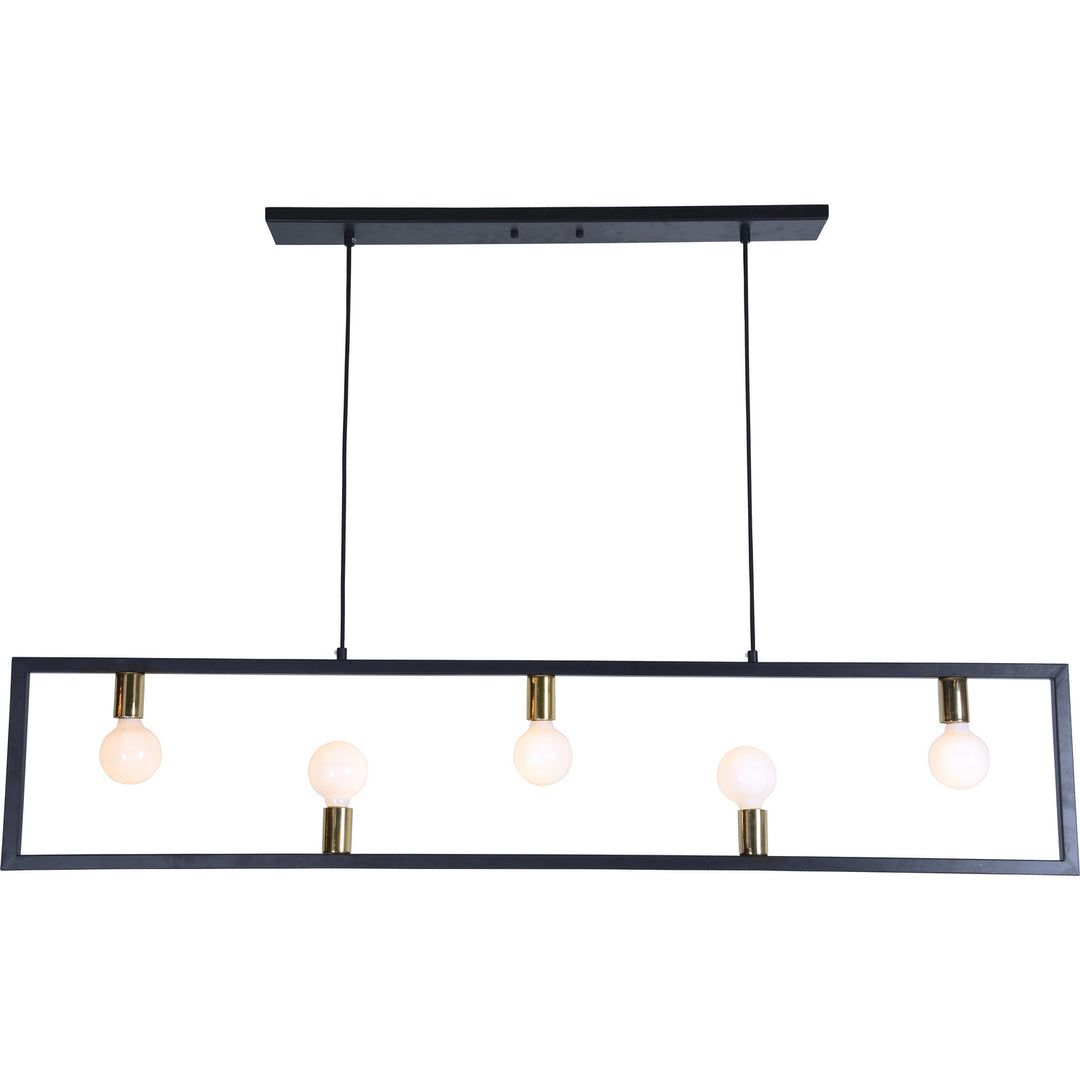 Renwil Vera LPC4067 Pendant Light - Matte Black/Polished Brass