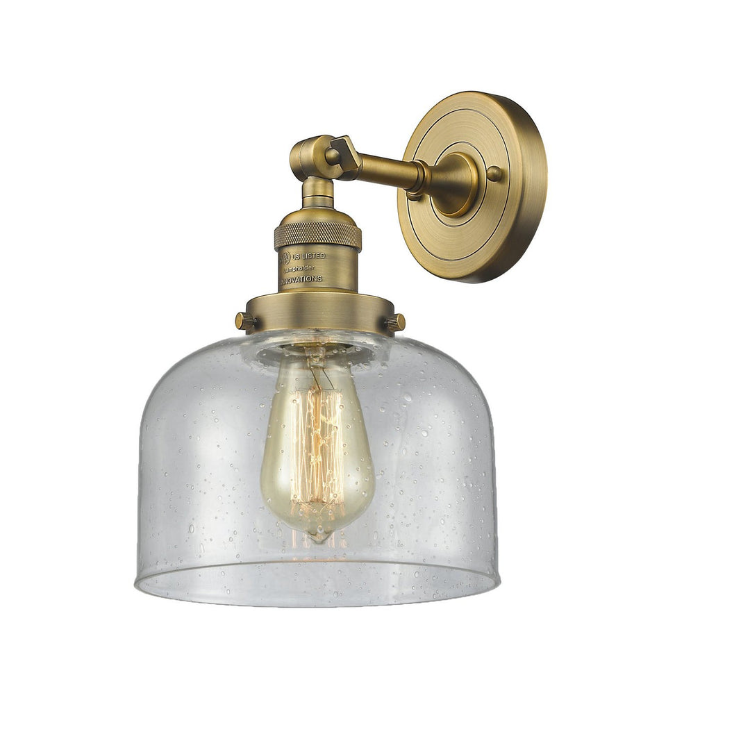 Innovations Franklin Restoration 203-BB-G74-LED Wall Sconce Light - Brushed Brass