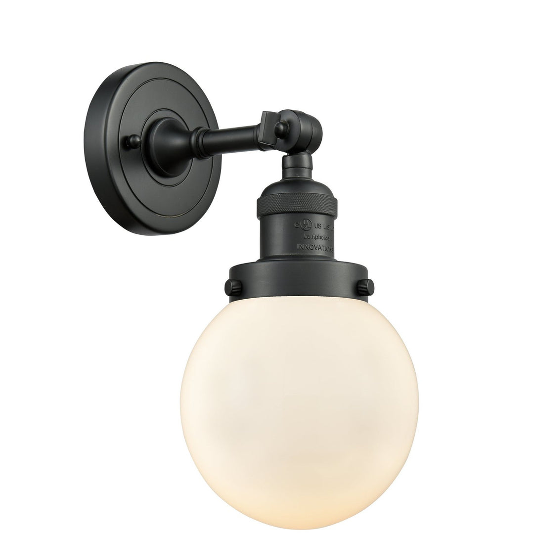 Innovations Franklin Restoration 203-BK-G201-6 Wall Sconce Light - Matte Black
