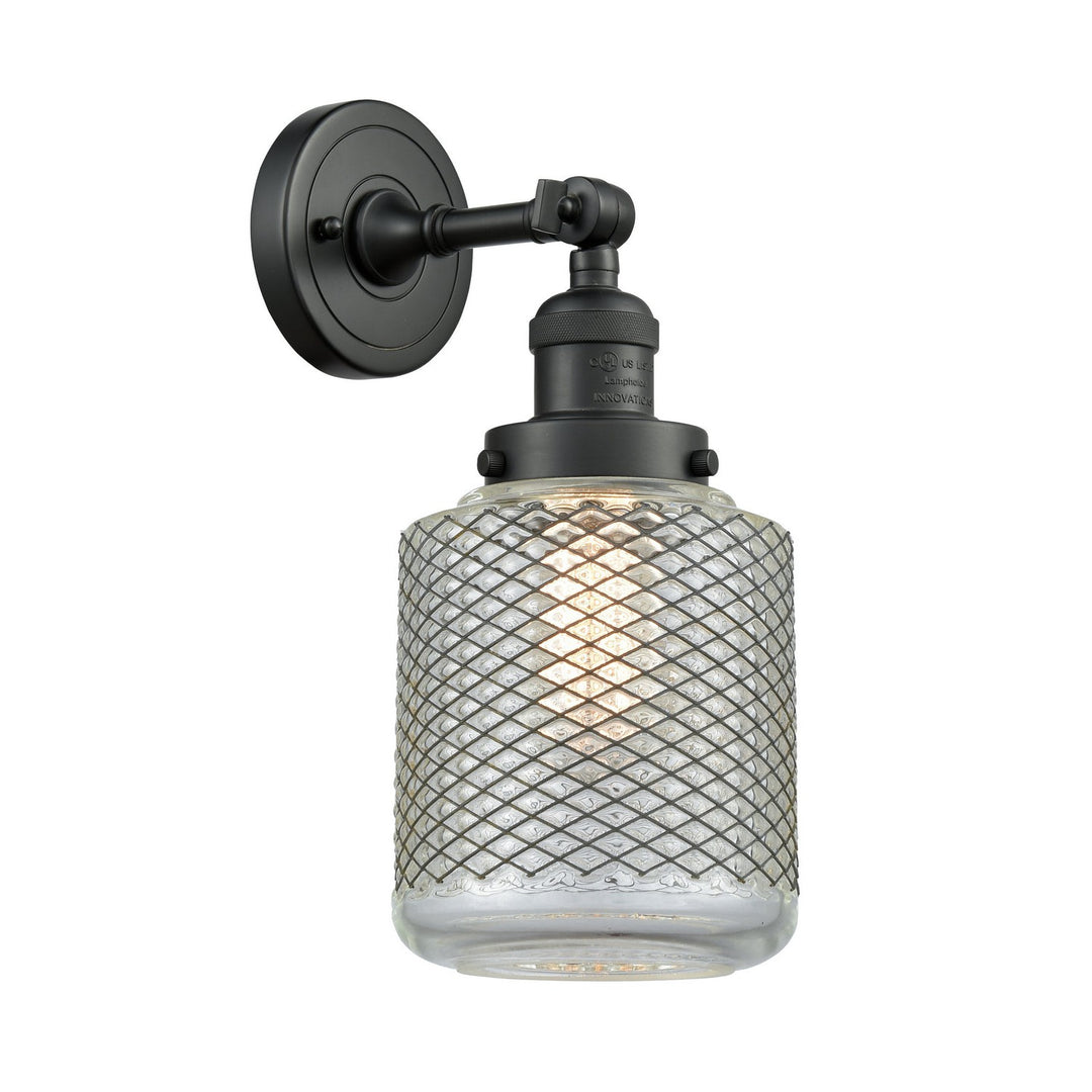 Innovations Franklin Restoration 203-BK-G262 Wall Sconce Light - Matte Black
