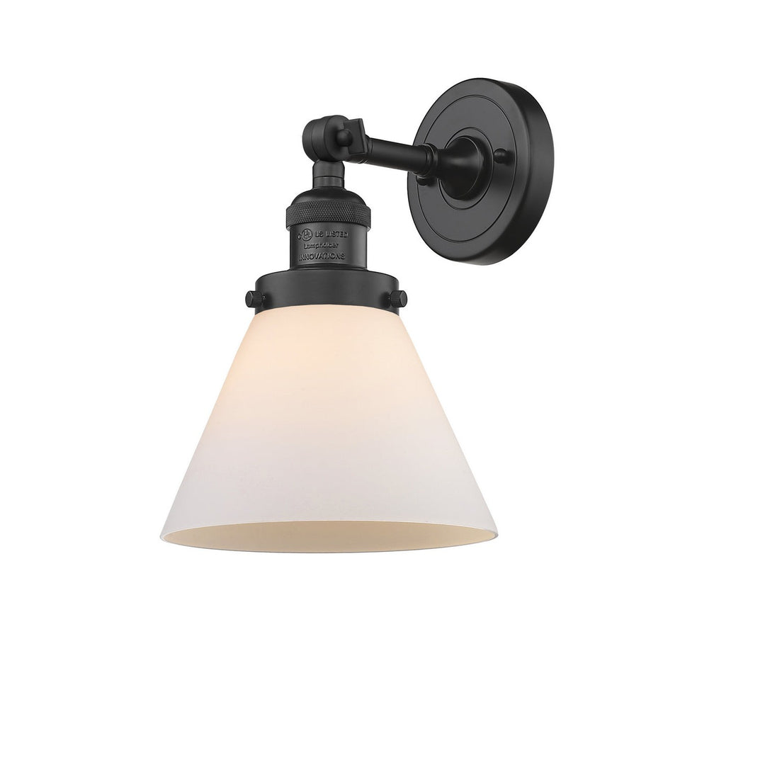 Innovations Franklin Restoration 203-BK-G41-LED Wall Sconce Light - Matte Black