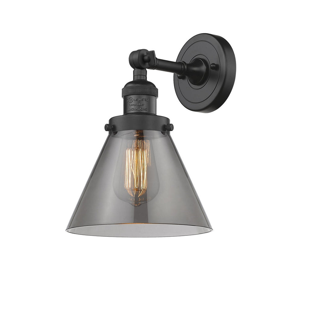 Innovations Franklin Restoration 203-BK-G43-LED Wall Sconce Light - Matte Black