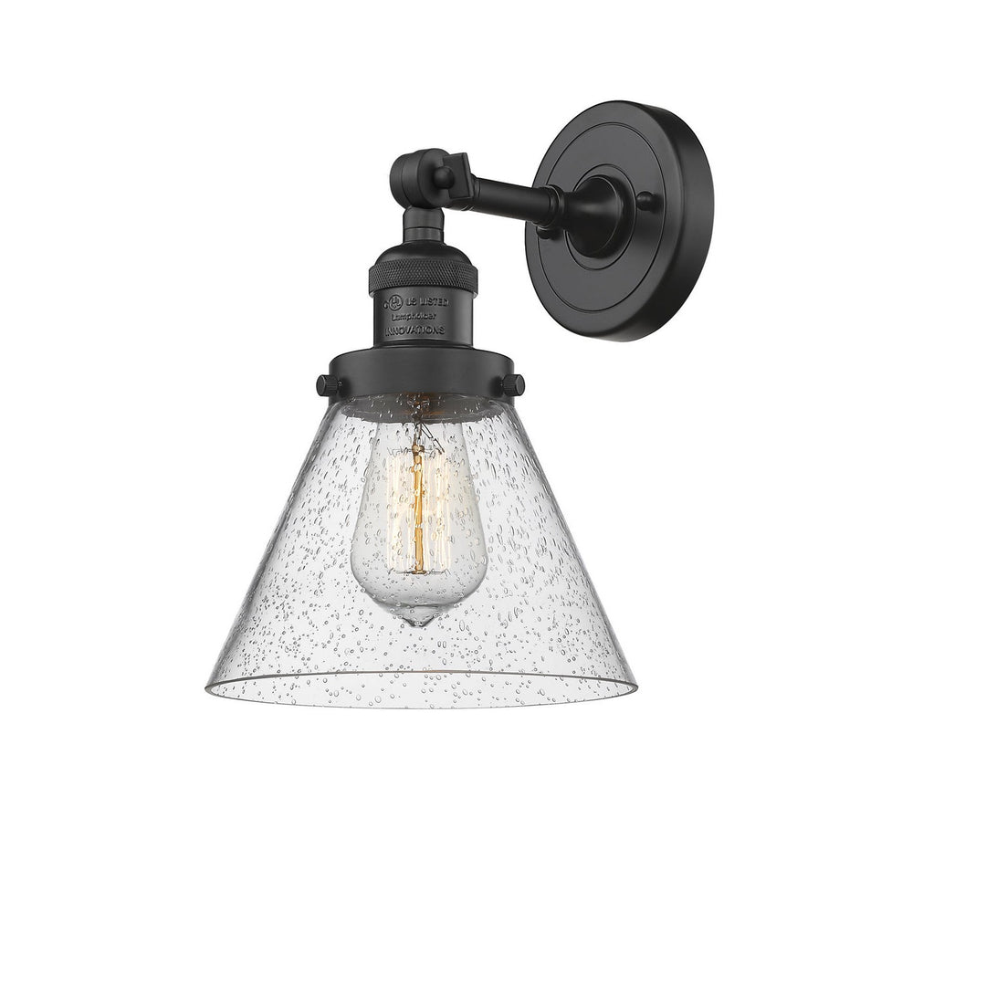 Innovations Franklin Restoration 203-BK-G44-LED Wall Sconce Light - Matte Black