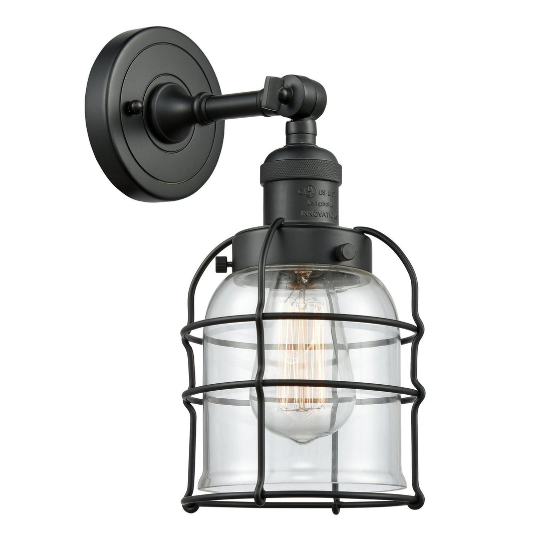 Innovations Franklin Restoration 203-BK-G52-CE Wall Sconce Light - Matte Black