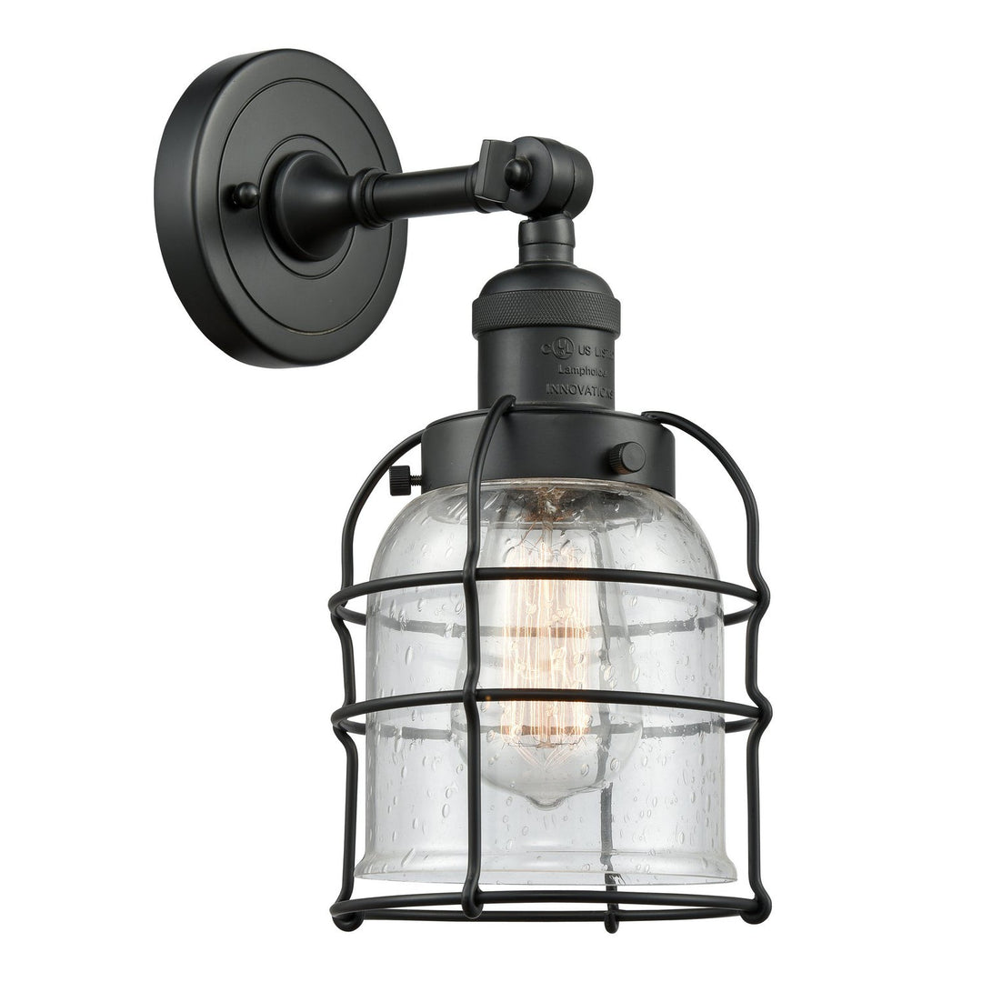 Innovations Franklin Restoration 203-BK-G54-CE-LED Wall Sconce Light - Matte Black