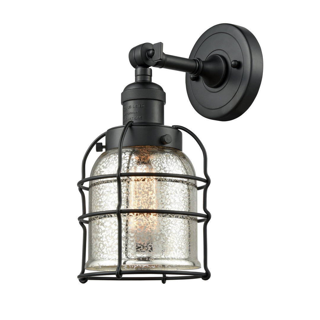 Innovations Franklin Restoration 203-BK-G58-CE-LED Wall Sconce Light - Matte Black