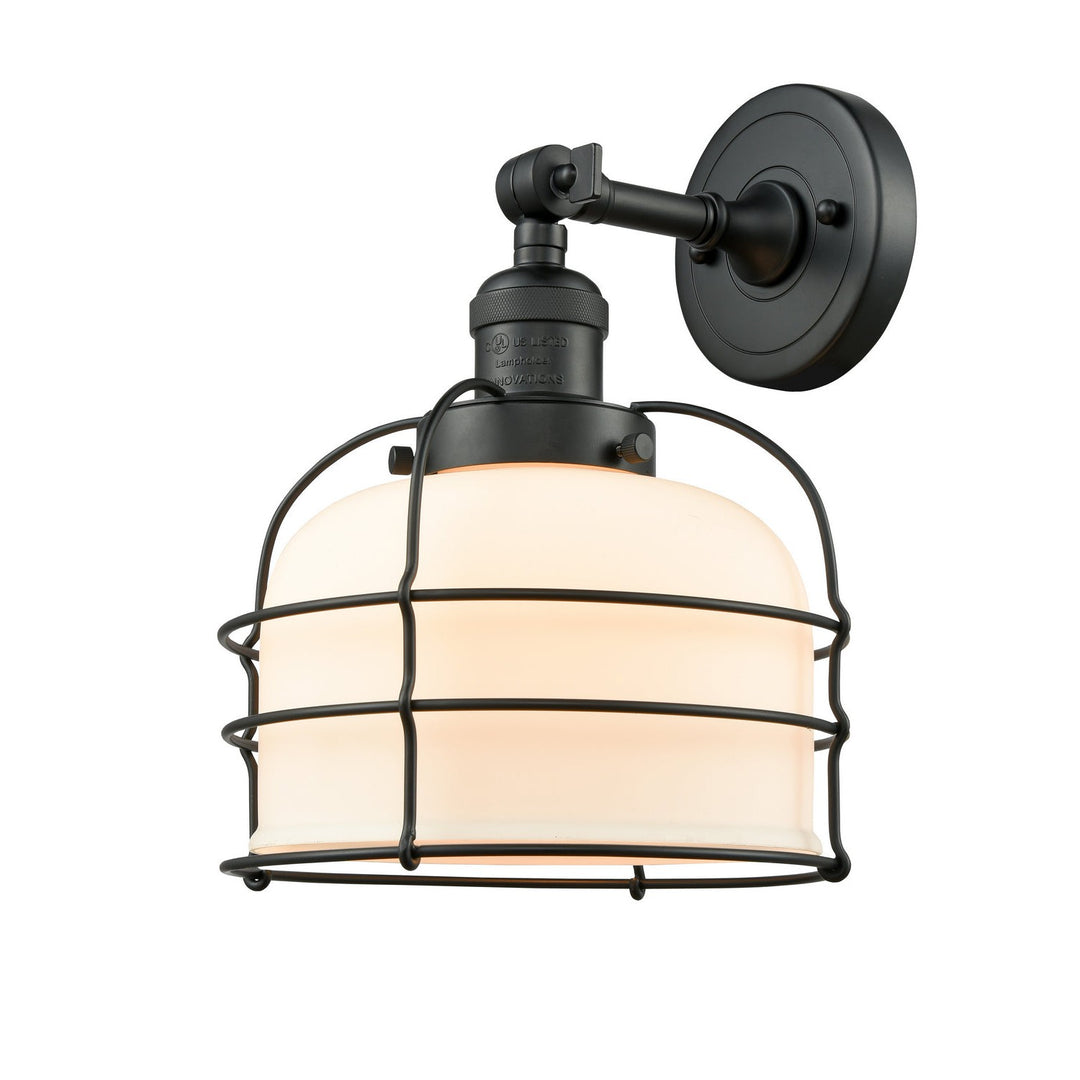 Innovations Franklin Restoration 203-BK-G71-CE Wall Sconce Light - Matte Black