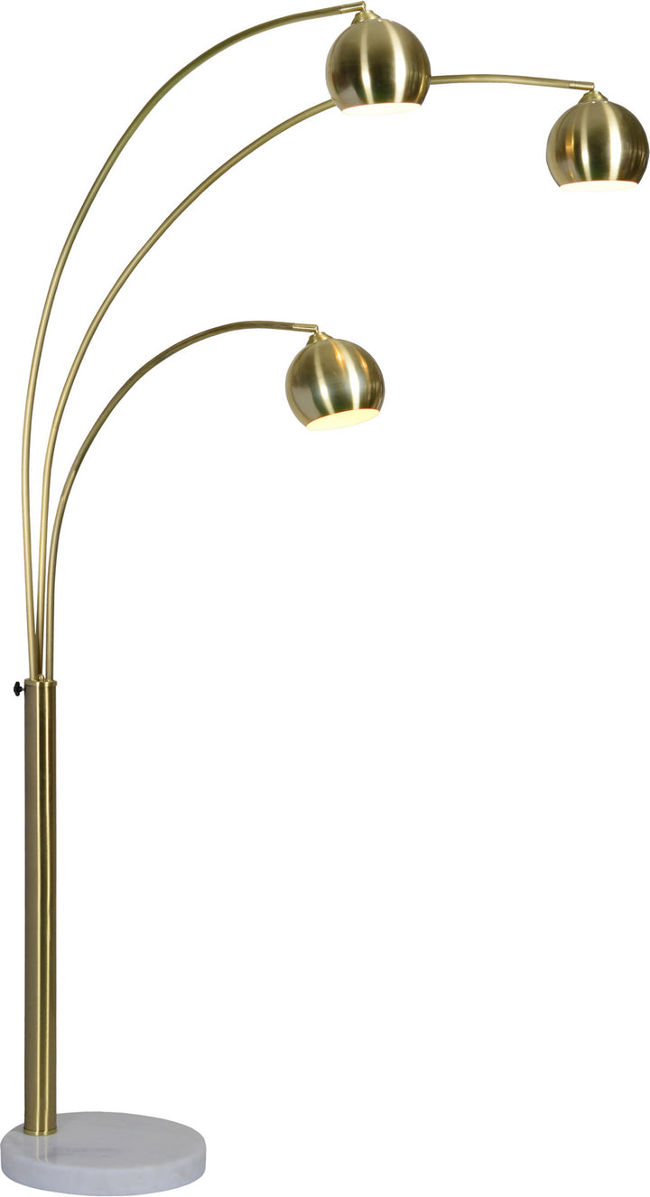 Renwil Lighting LPF3072 Dorset Three Light Floor Lamp Lamp Brass