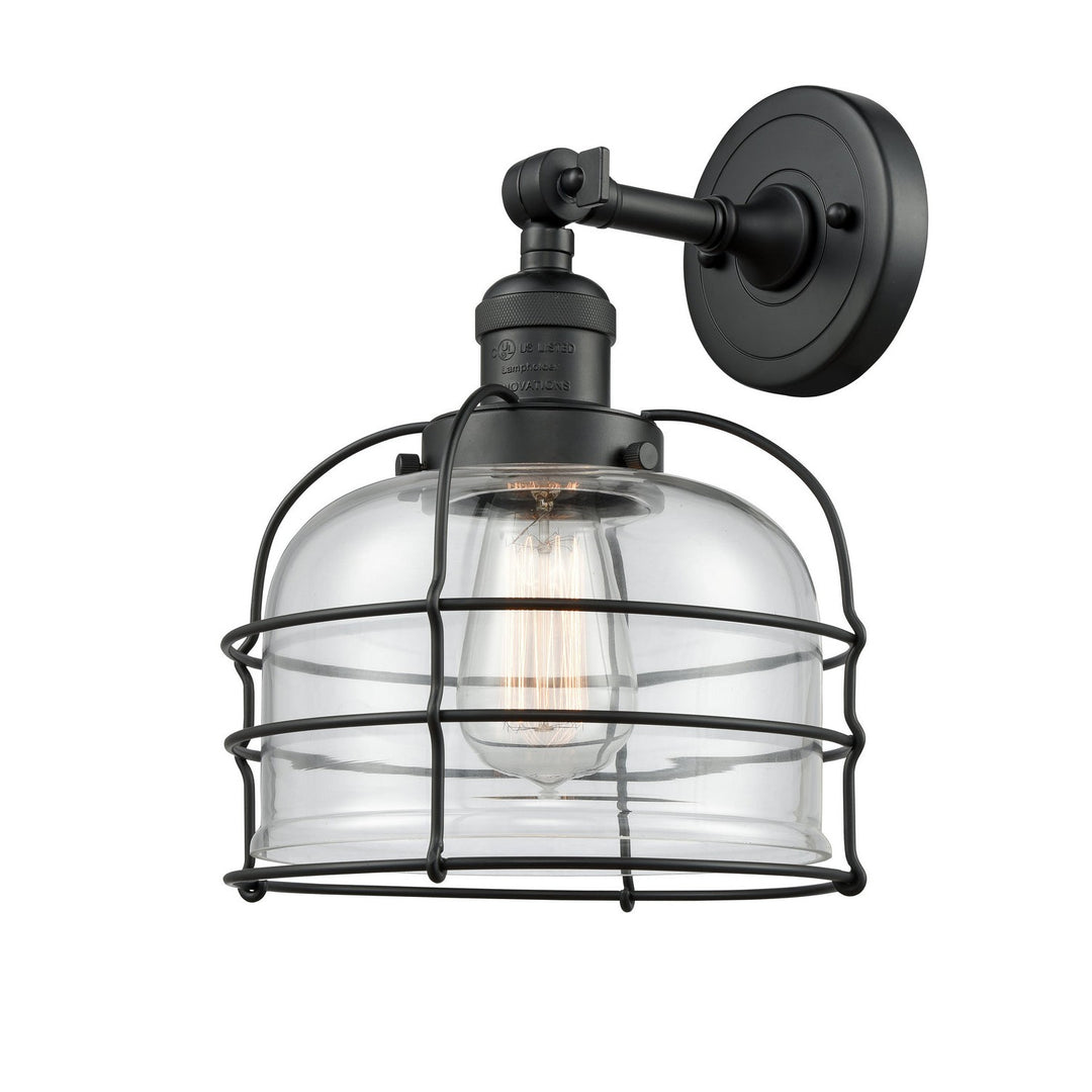 Innovations Franklin Restoration 203-BK-G72-CE Wall Sconce Light - Matte Black