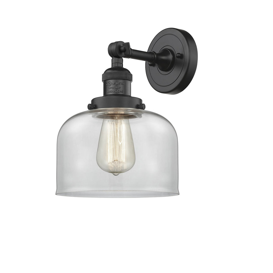 Innovations Franklin Restoration 203-BK-G72-LED Wall Sconce Light - Matte Black