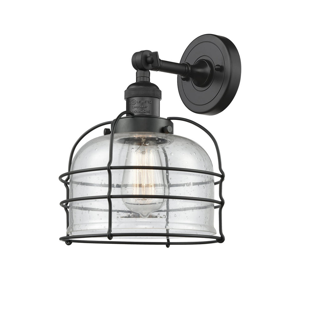 Innovations Franklin Restoration 203-BK-G74-CE Wall Sconce Light - Matte Black