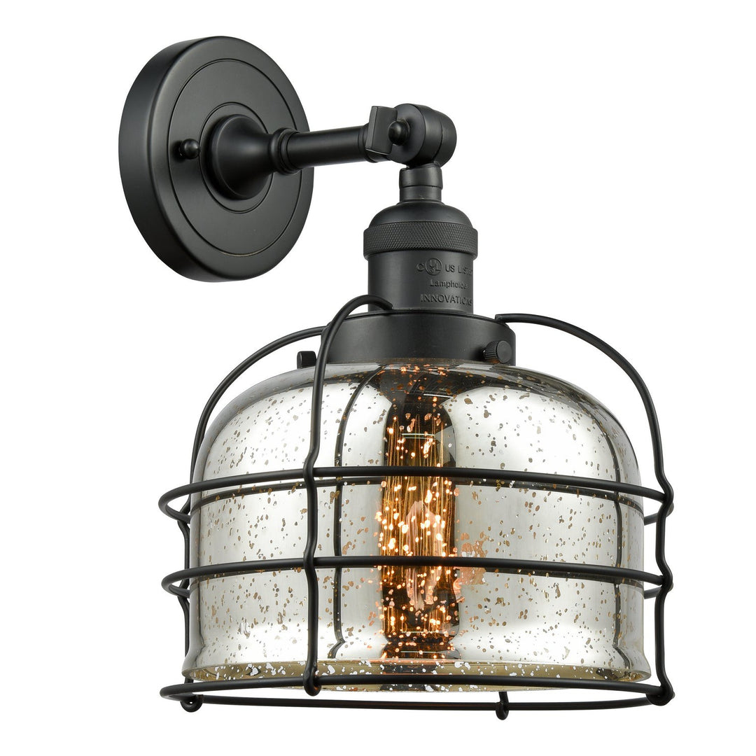 Innovations Franklin Restoration 203-BK-G78-CE Wall Sconce Light - Matte Black