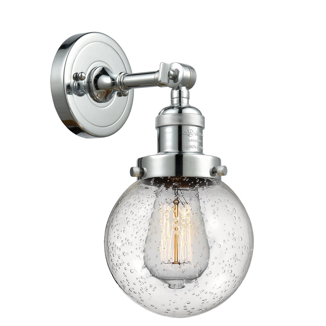 Innovations Franklin Restoration 203-PC-G204-6 Wall Sconce Light - Polished Chrome