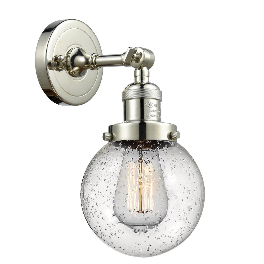 Innovations Franklin Restoration 203-PN-G204-6-LED Wall Sconce Light - Polished Nickel