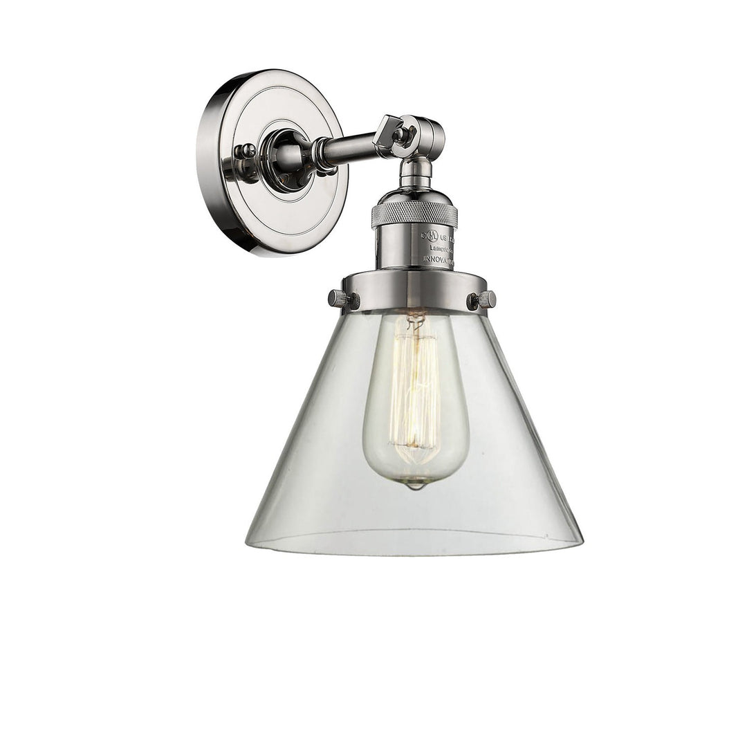 Innovations Franklin Restoration 203-PN-G42-LED Wall Sconce Light - Polished Nickel