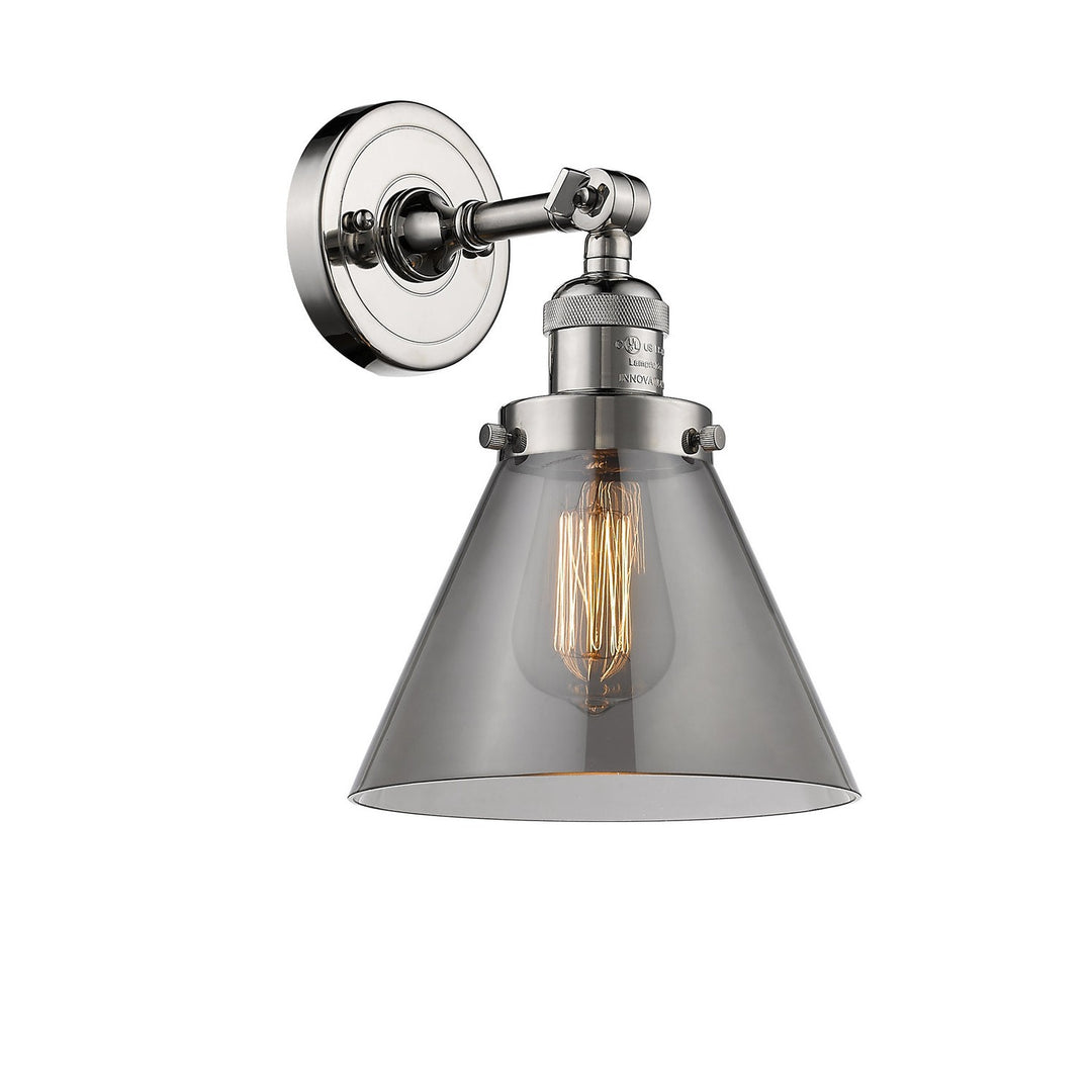 Innovations Franklin Restoration 203-PN-G43-LED Wall Sconce Light - Polished Nickel