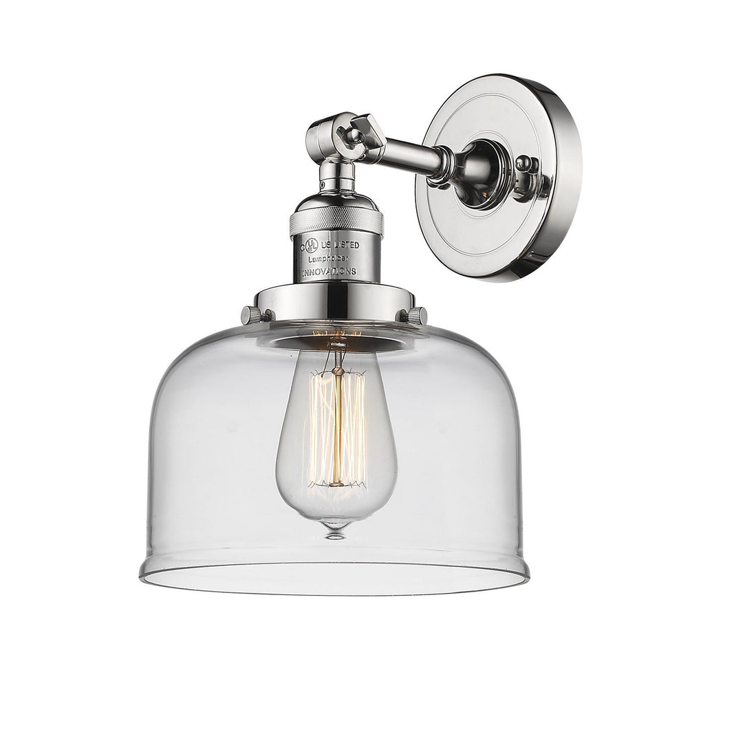 Innovations Franklin Restoration 203-PN-G72-LED Wall Sconce Light - Polished Nickel