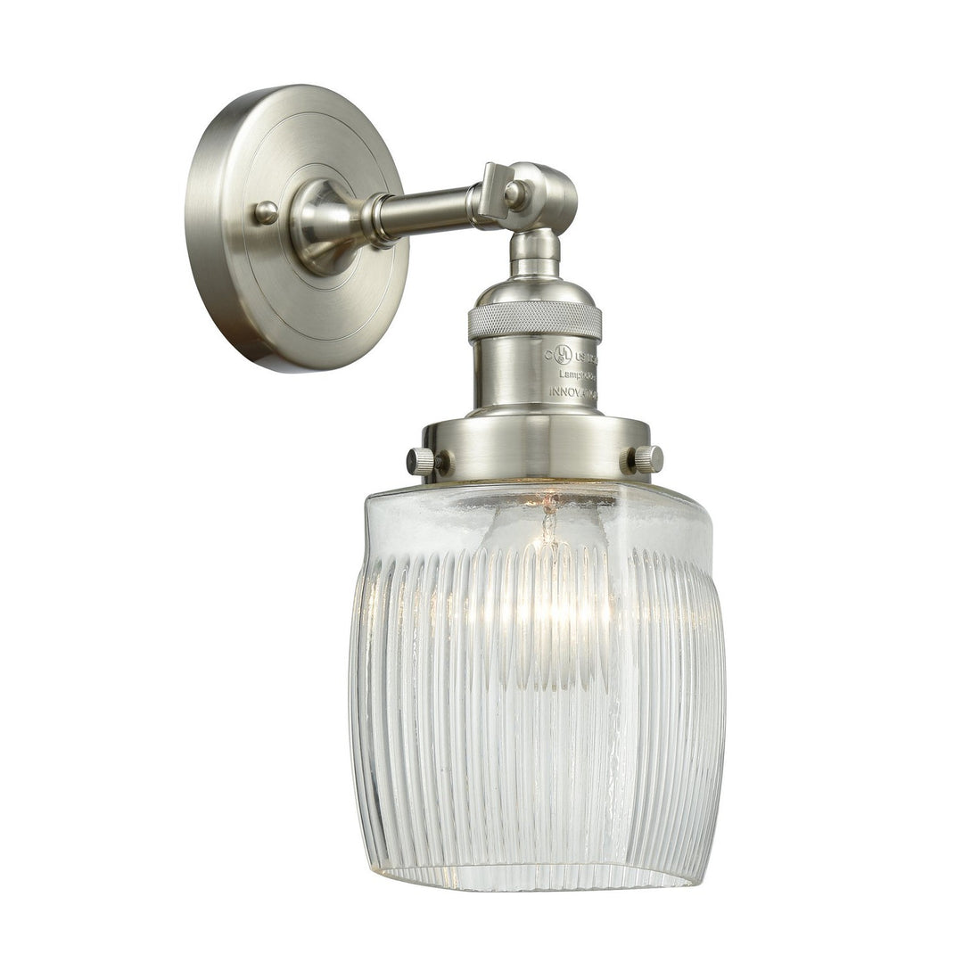 Innovations Franklin Restoration 203-SN-G302 Wall Sconce Light - Brushed Satin Nickel