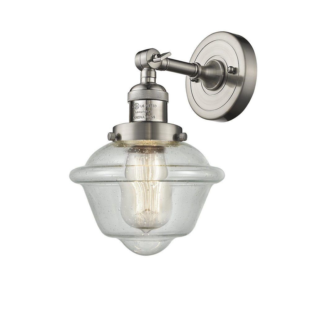 Innovations Franklin Restoration 203-SN-G534-LED Wall Sconce Light - Brushed Satin Nickel