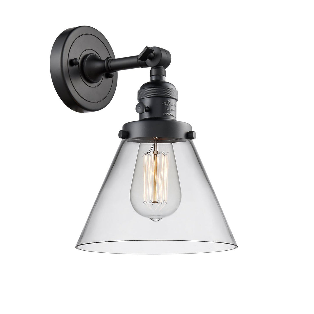 Innovations Franklin Restoration 203SW-BK-G42-LED Wall Sconce Light - Matte Black