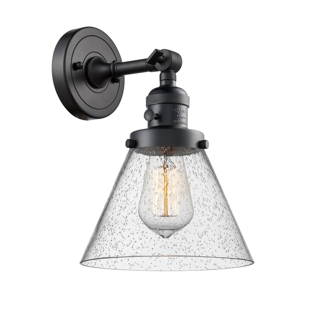 Innovations Franklin Restoration 203SW-BK-G44-LED Wall Sconce Light - Matte Black