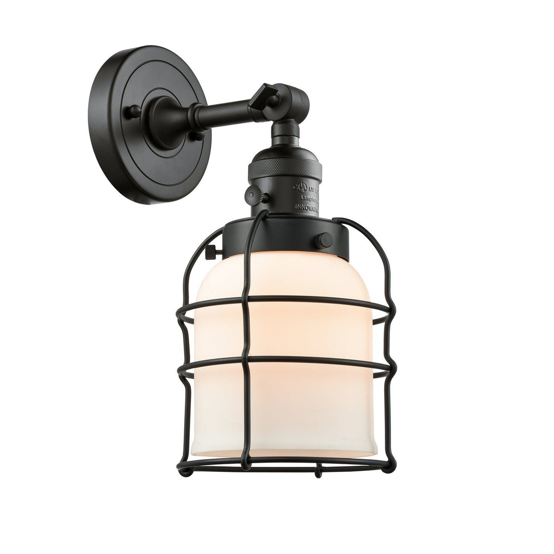 Innovations Franklin Restoration 203SW-BK-G51-CE-LED Wall Sconce Light - Matte Black