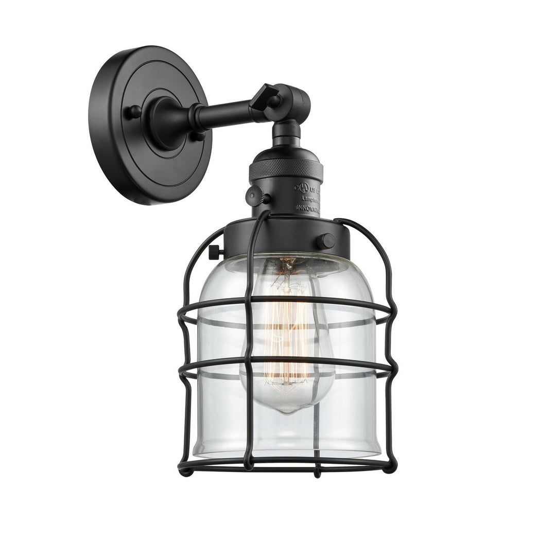 Innovations Franklin Restoration 203SW-BK-G52-CE Wall Sconce Light - Matte Black