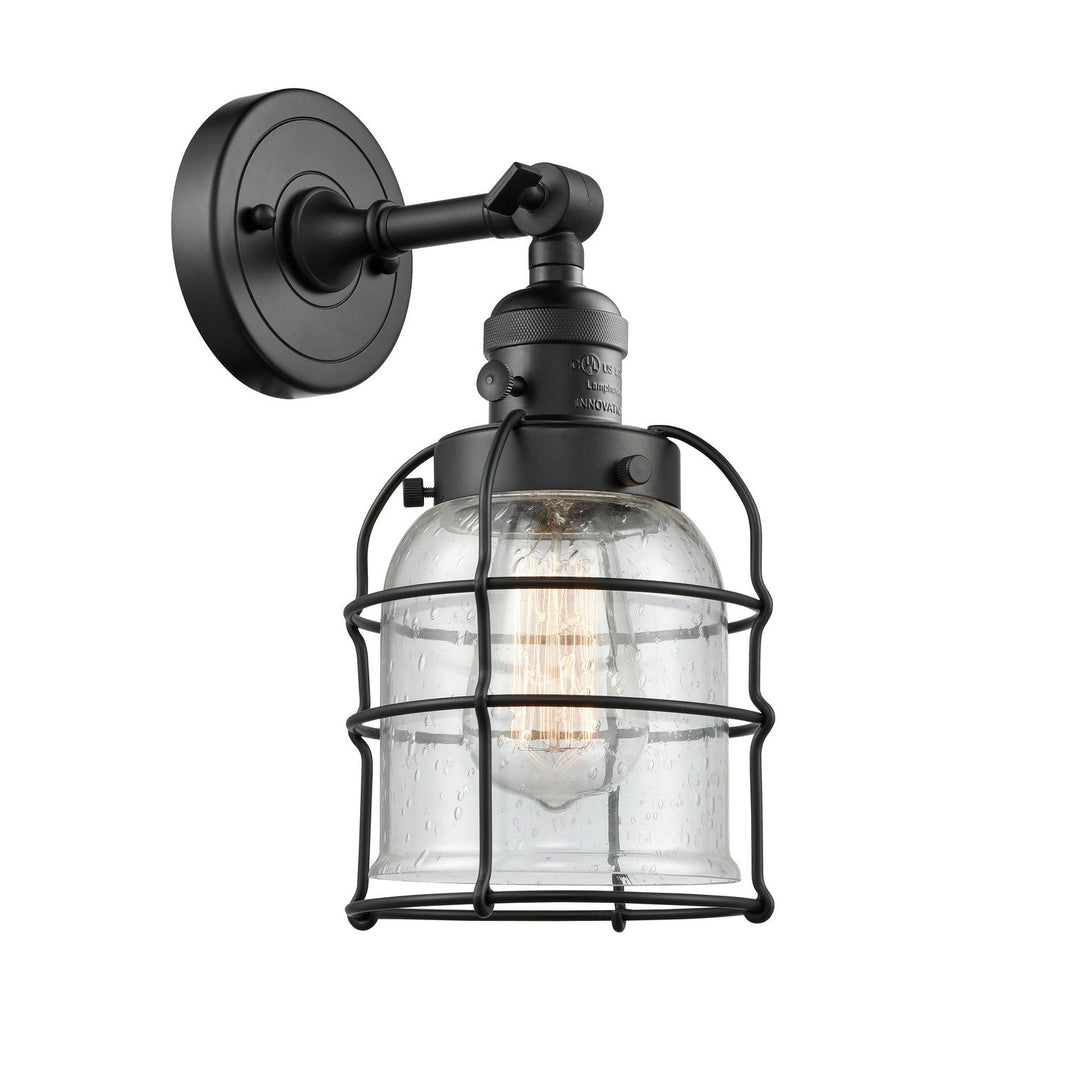 Innovations Franklin Restoration 203SW-BK-G54-CE-LED Wall Sconce Light - Matte Black