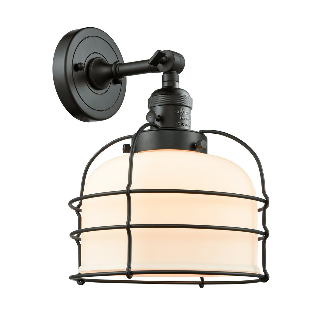 Innovations Franklin Restoration 203SW-BK-G71-CE-LED Wall Sconce Light - Matte Black
