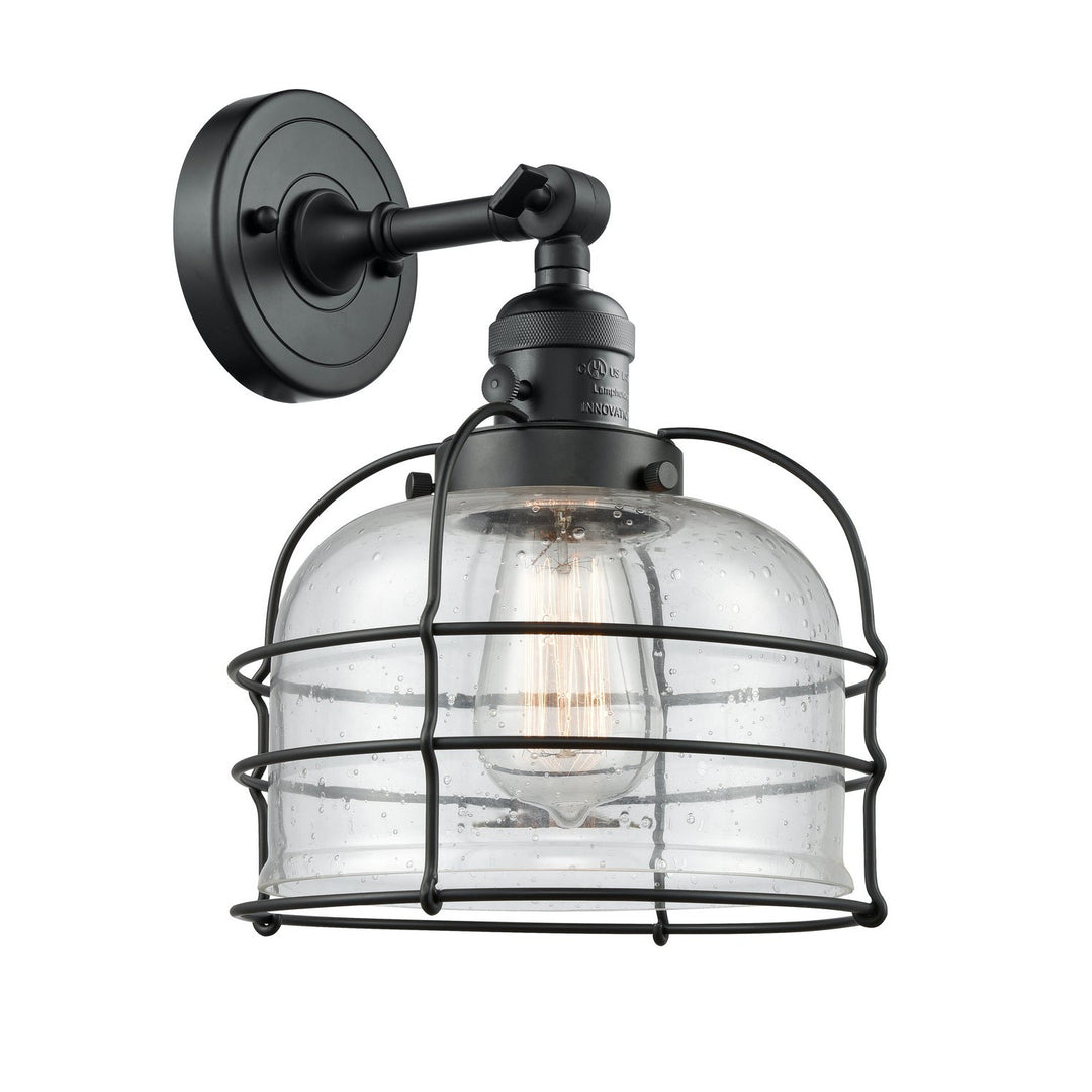 Innovations Franklin Restoration 203SW-BK-G74-CE Wall Sconce Light - Matte Black