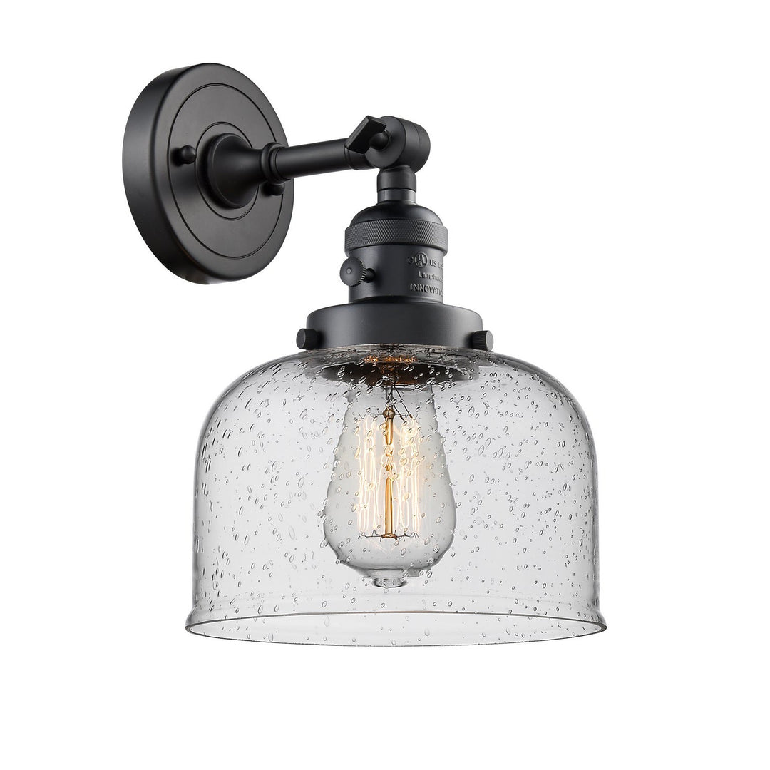 Innovations Franklin Restoration 203SW-BK-G74-LED Wall Sconce Light - Matte Black
