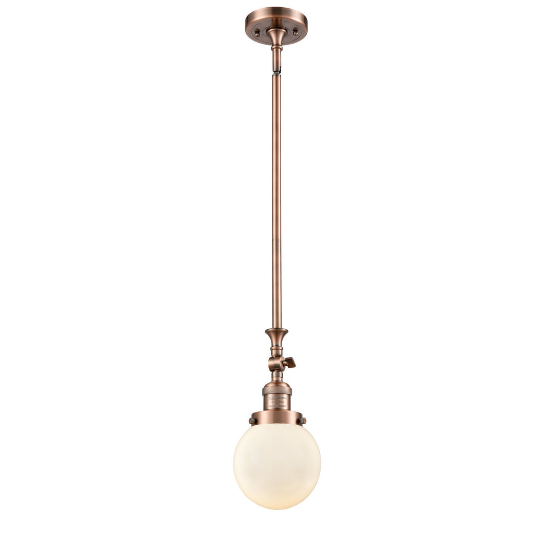 Innovations Franklin Restoration 206-AC-G201-6 Pendant Light - Antique Copper