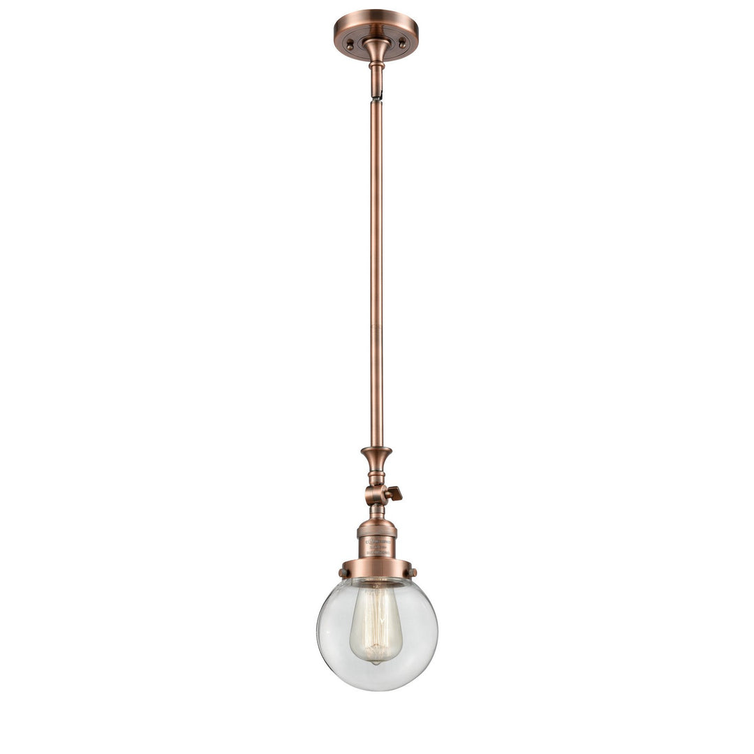 Innovations Franklin Restoration 206-AC-G202-6 Pendant Light - Antique Copper