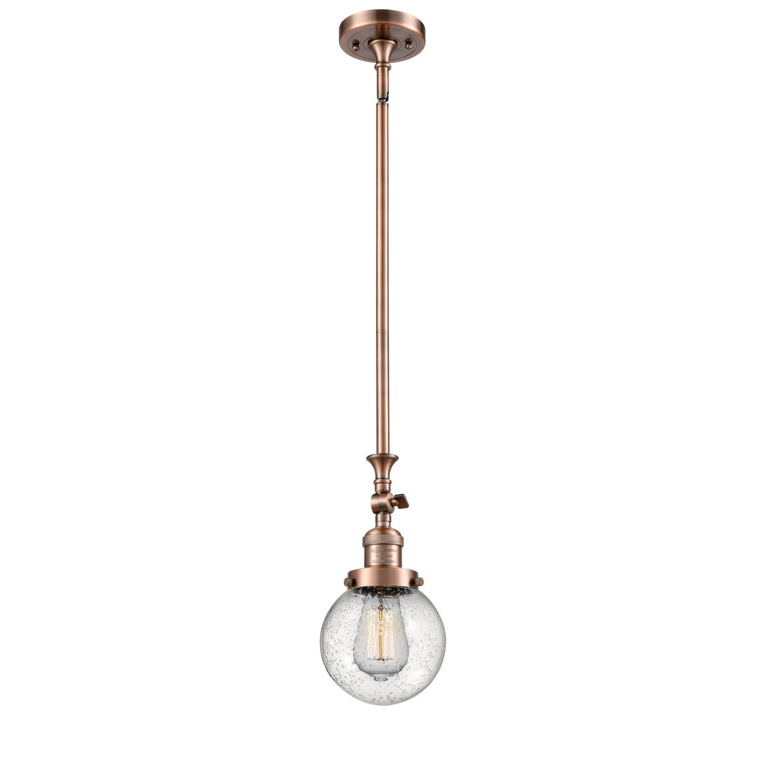 Innovations Franklin Restoration 206-AC-G204-6 Pendant Light - Antique Copper