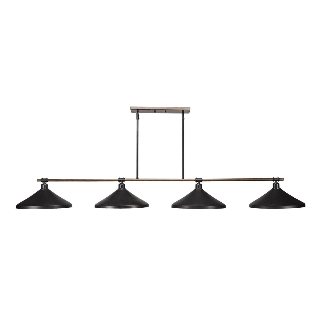 Toltec Blacksmith 1744-422-dg Pendant Light - Painted Wood-Look & Dark Granite