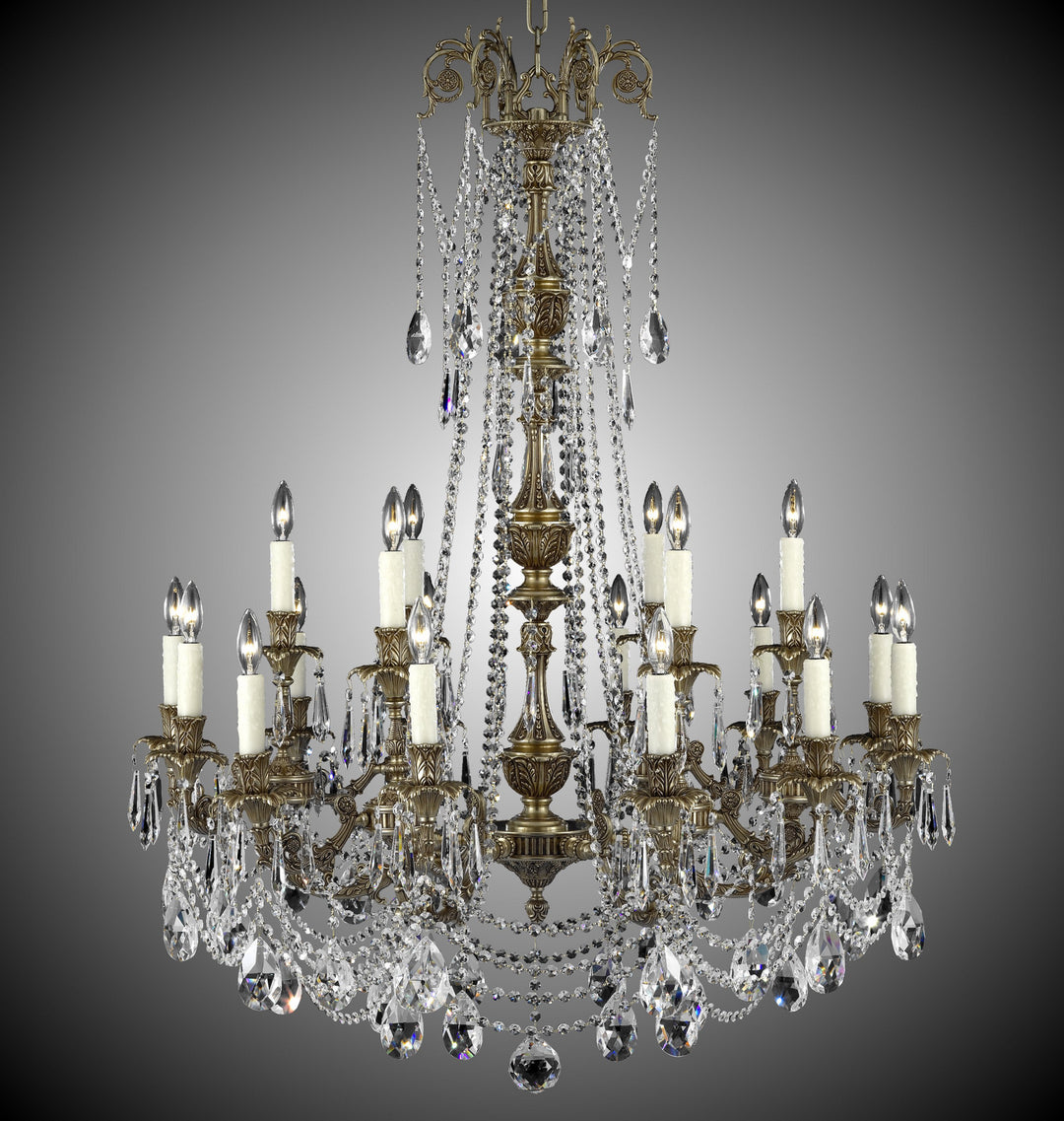 American Brass & Crystal Finisterra CH2058-O-01G-PI Chandelier Light - Polished Brass w/Umber Inlay