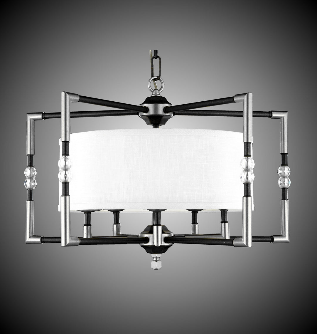 American Brass & Crystal Magro CH3703-35S-37G-ST-HL Chandelier Light - Old Bronze Satin w/Pewter Accents