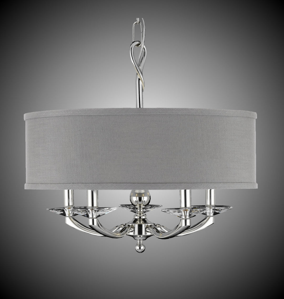 American Brass & Crystal Kensington CH5424-38G-ST-GL Chandelier Light - Polished Nickel