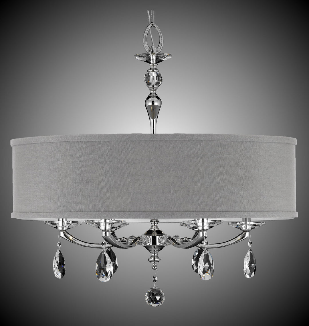 American Brass & Crystal Kensington CH5486-O-38G-ST-GL Chandelier Light - Polished Nickel