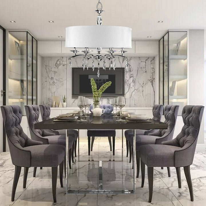 American Brass & Crystal Kaya CH5603-G-38G-ST-HL Chandelier Light - Polished Nickel