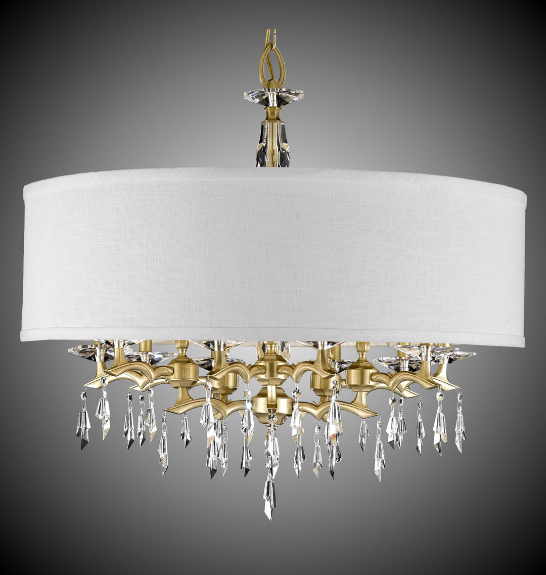 American Brass & Crystal Kaya CH5606-G-36G-ST-HL Chandelier Light - Old Brass