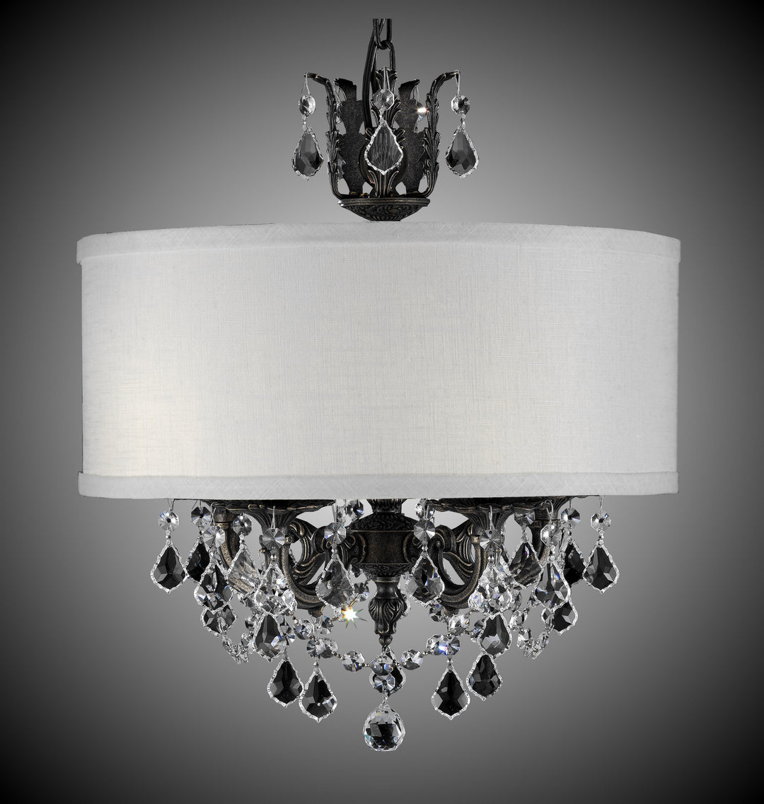 American Brass & Crystal Llydia CH6502-A-21S-PI-HL Chandelier Light - Palace Bronze