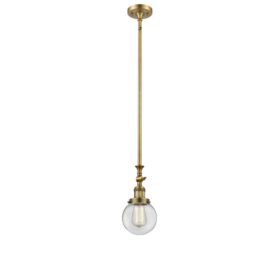 Innovations Franklin Restoration 206-BB-G202-6 Pendant Light - Brushed Brass