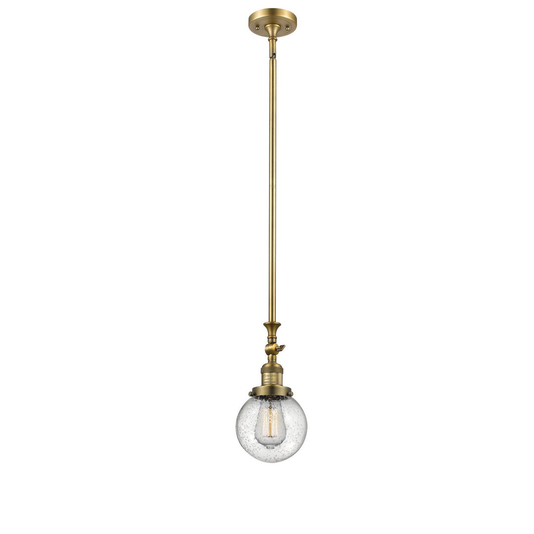 Innovations Franklin Restoration 206-BB-G204-6 Pendant Light - Brushed Brass