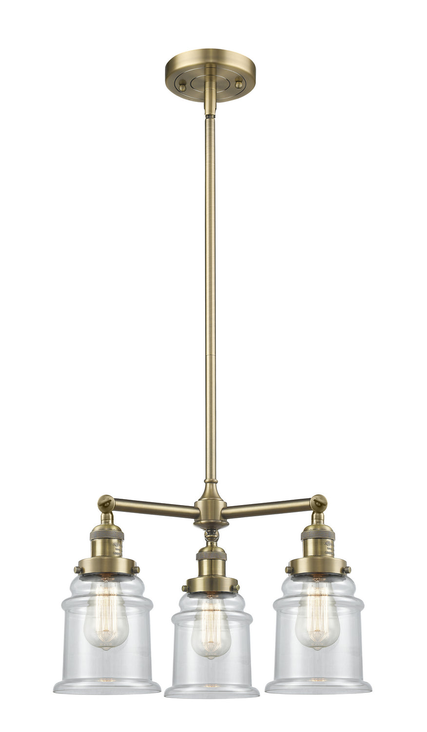 Innovations Franklin Restoration 207-AB-G182 Chandelier Light - Antique Brass